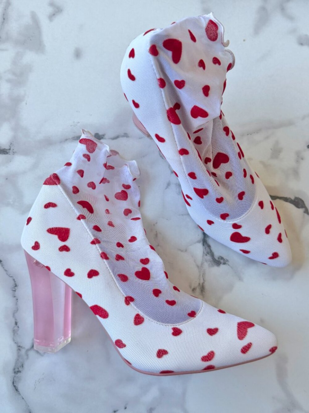 Sugar Thrillz Feelin' Lovesick Sock Booties NEW Size 9
